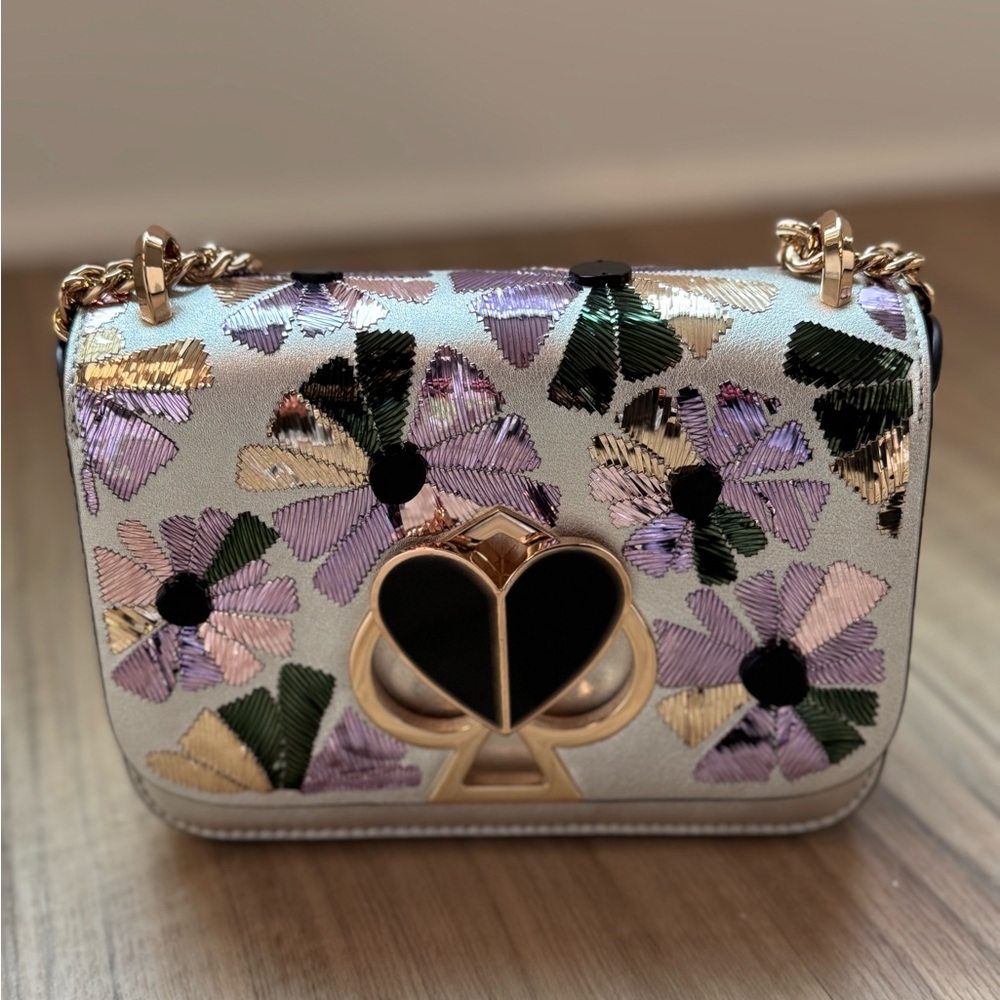 Kate Spade Floral Embroidered Shoulder Bag